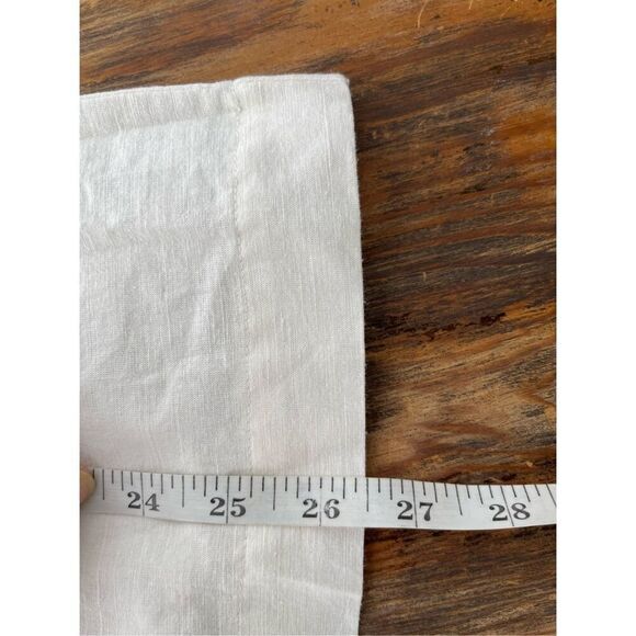 B6 Montserrat New York Button Up Shirt White Large Linen Cotton Blend - Picture 7 of 9